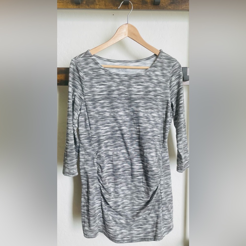 Motherhood Maternity Shirt With 3/4  Sleeves Ruching On The Side Size M